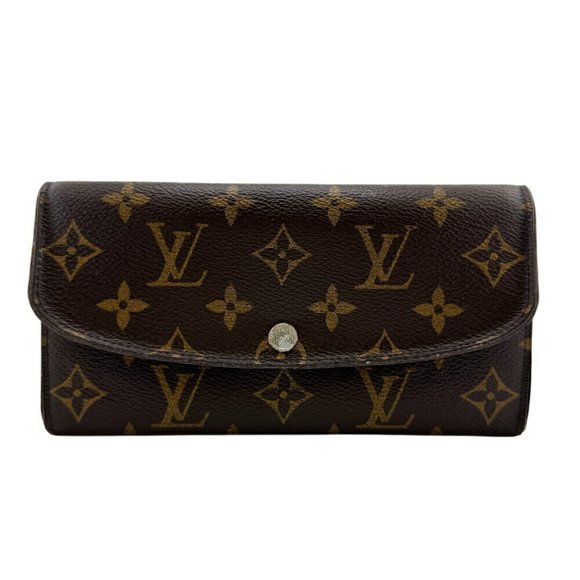 LOUIS VUITTON Louis Vuitton Wallet M60697 Portefeuille Emily Monogram Long Brown - Picture 1 of 10